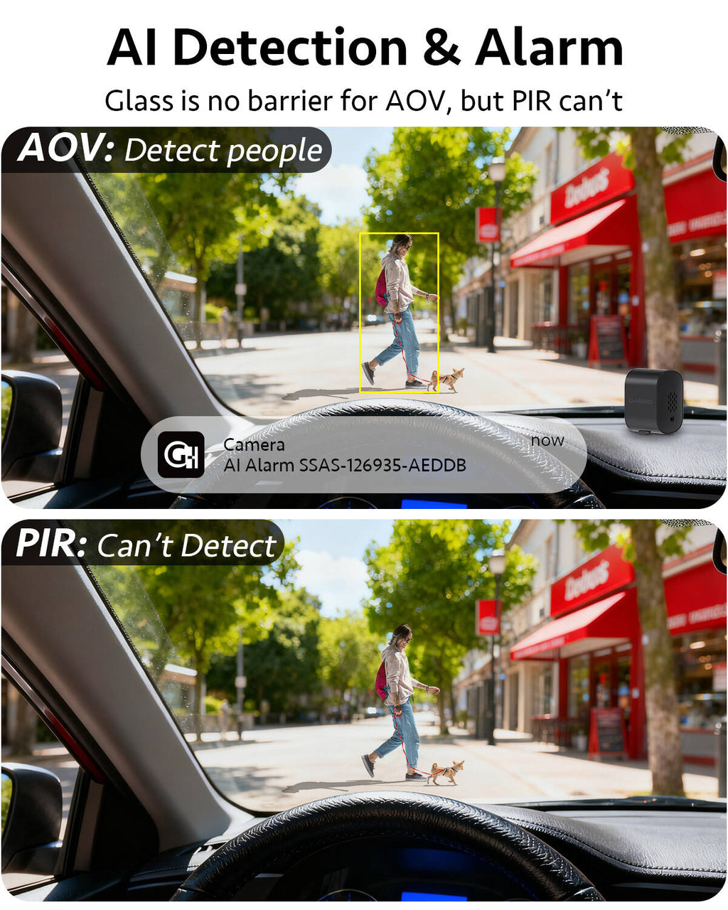G10K-4G GANHO Cellular Security Camera, 2K 4G LTE Battery Powered Outdoor Camera with Night Vision & AI Human Detection, No WiFi Required