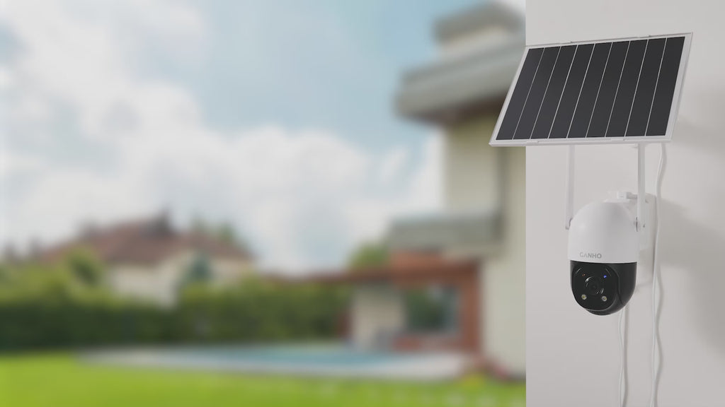 G30K-4G GANHO 4G AOV Solar Security Camera Outdoor Wireless,7/24 Recording 3MP No WiFi IP Surveillance Camera with Sim Card,90FT AI Detection,8W 14400mAh Battery Operated LTE Camera CCTV
